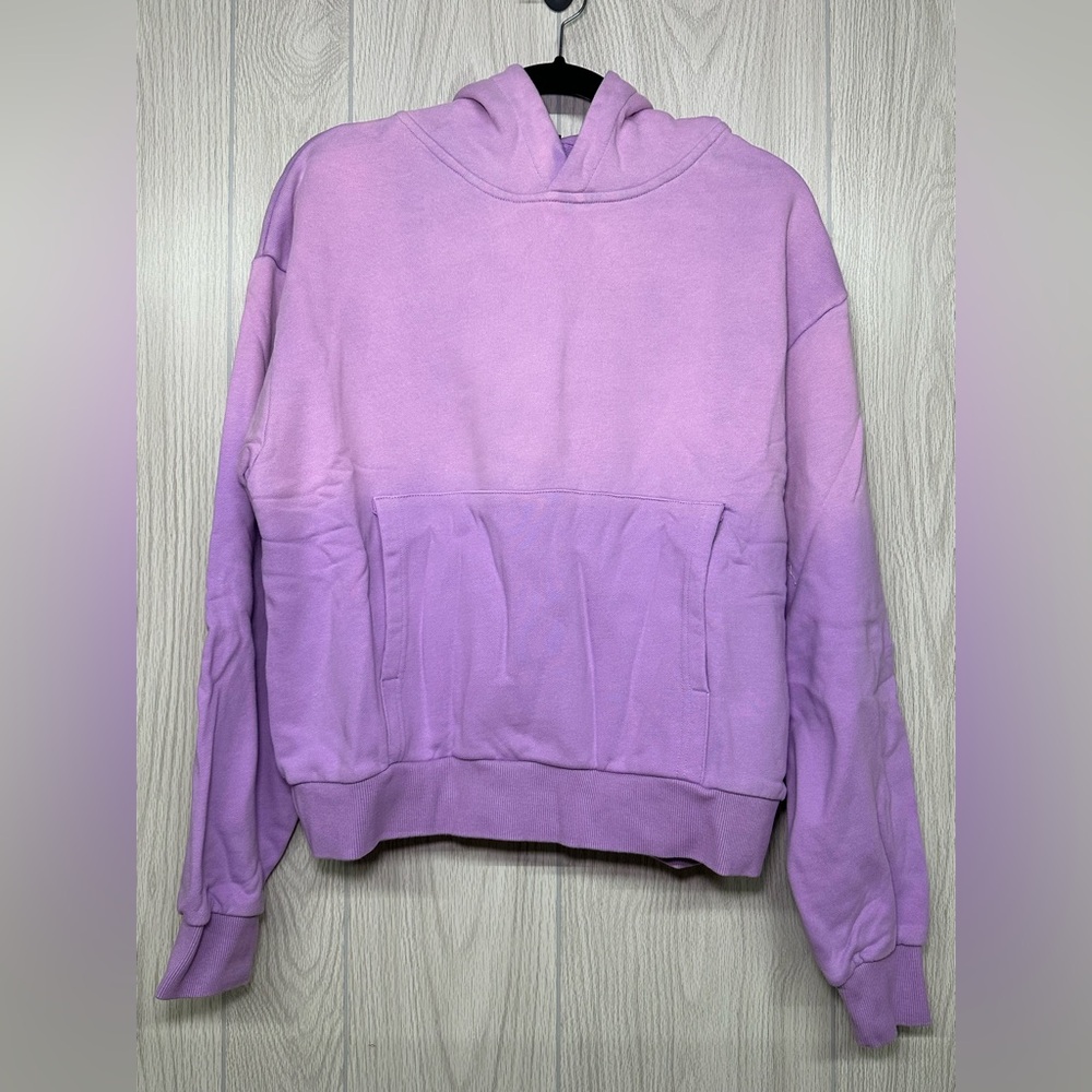 Purple Ombre Hoodie Sweatshirt‎ Pullover Drawstring Comfy Casual Loungewear